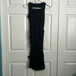 A new day, sleeveless, V-neck black dress